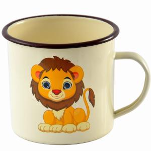 Kubek emaliowany beż 10 cm 730 ml lew