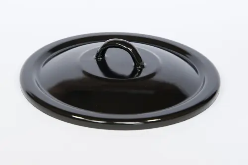 ELO POL Pokrywa emaliowana czarna 14 cm