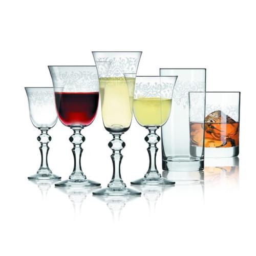 KROSNO PRESTIGE KRISTA deco Komplet kieliszków i szklanek (36 el.)