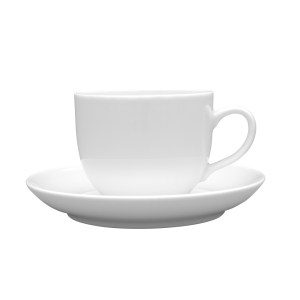 LUBIANA DOROTA Filiżanka Ze Spodkiem Do Kawy Herbaty Biała 200 ml / 13,5 cm